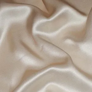 1 1/8 YD PC-Champagne Beige Famous Designer Silk Blend Crepe Back Satin Fabric