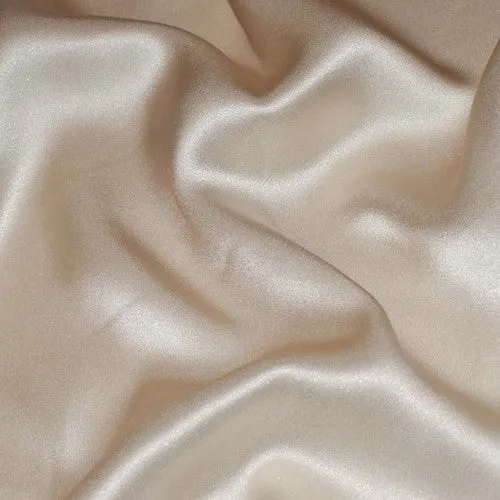 1 1/8 YD PC-Champagne Beige Famous Designer Silk Blend Crepe Back Satin Fabric