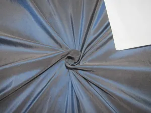 100% Pure silk dupion iridescent navy x brown colour 54&quot; wide DUP283