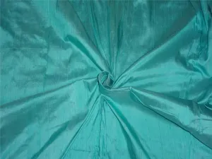 100% PURE SILK DUPIONI FABRIC AQUA BLUE COLOR 54" width MM50[3]