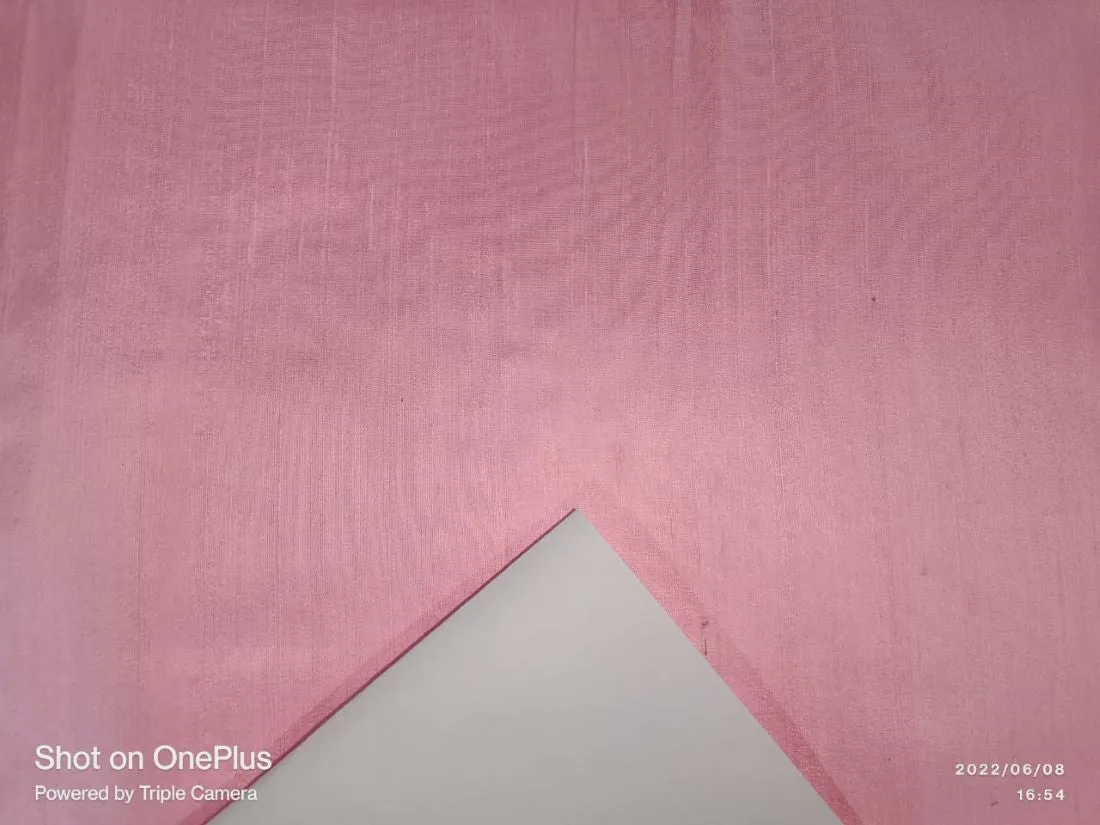 100% PURE SILK DUPIONI FABRIC bubble gum pink 54" wide WITH SLUBS MM81[9]