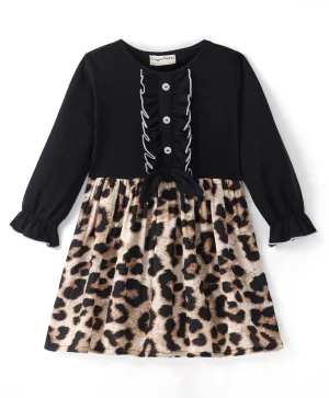 Animal Print Frilled Bow Dress