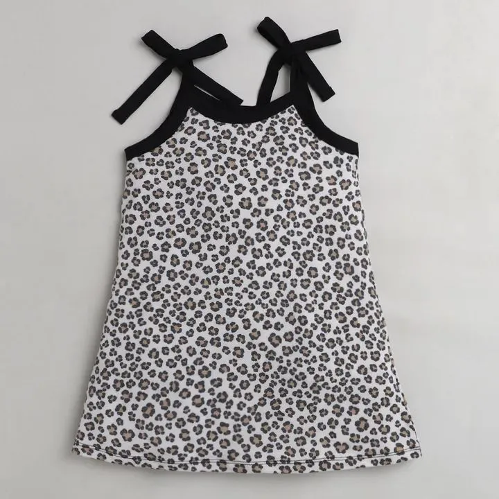 Animal Print Open Strap Dress