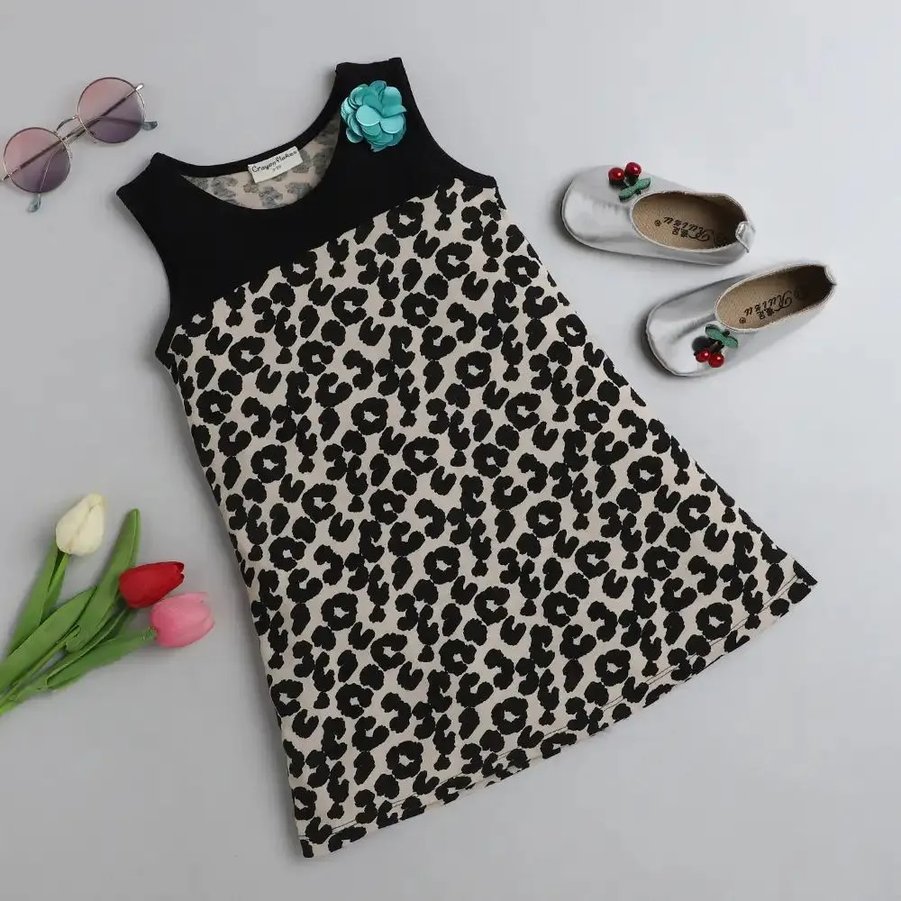 Animal Print with Yoke Dress
