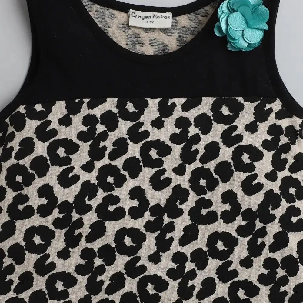 Animal Print with Yoke Dress