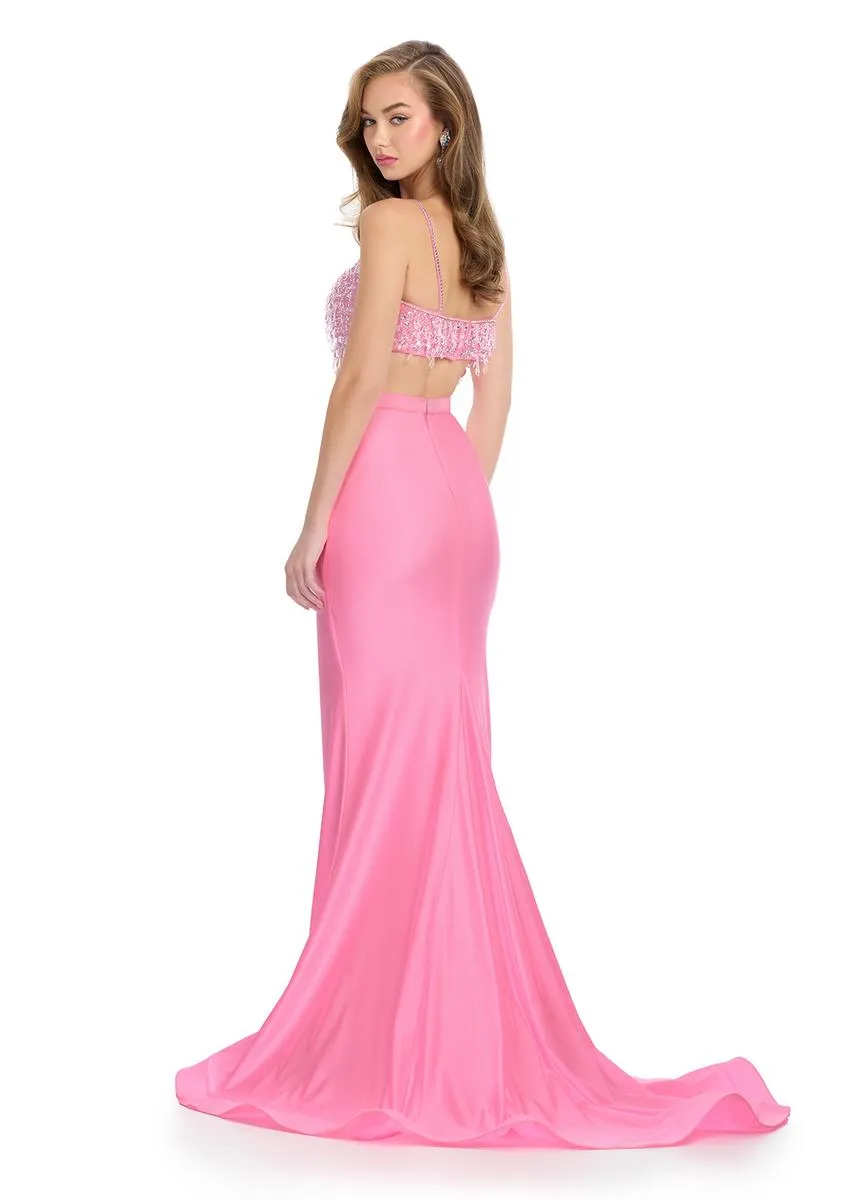 ASHLEYlauren Two Piece Bustier Prom Dress 11924