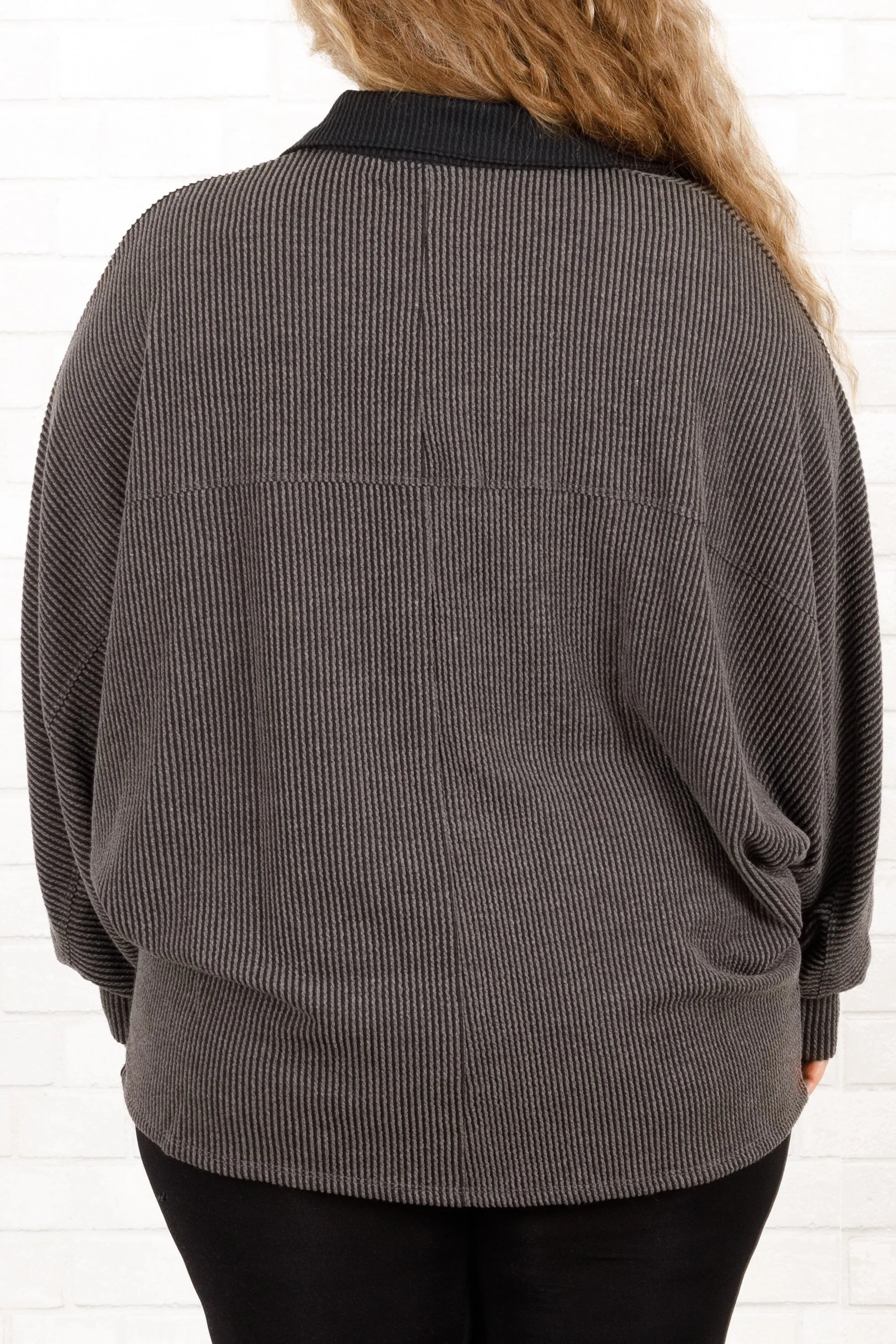 Basic Delight Top, Charcoal