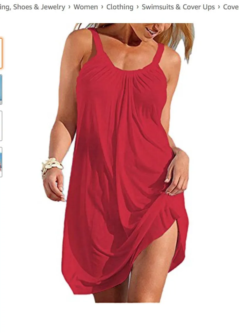 Bear Shoulder Pleated Pure Color Short Dress
