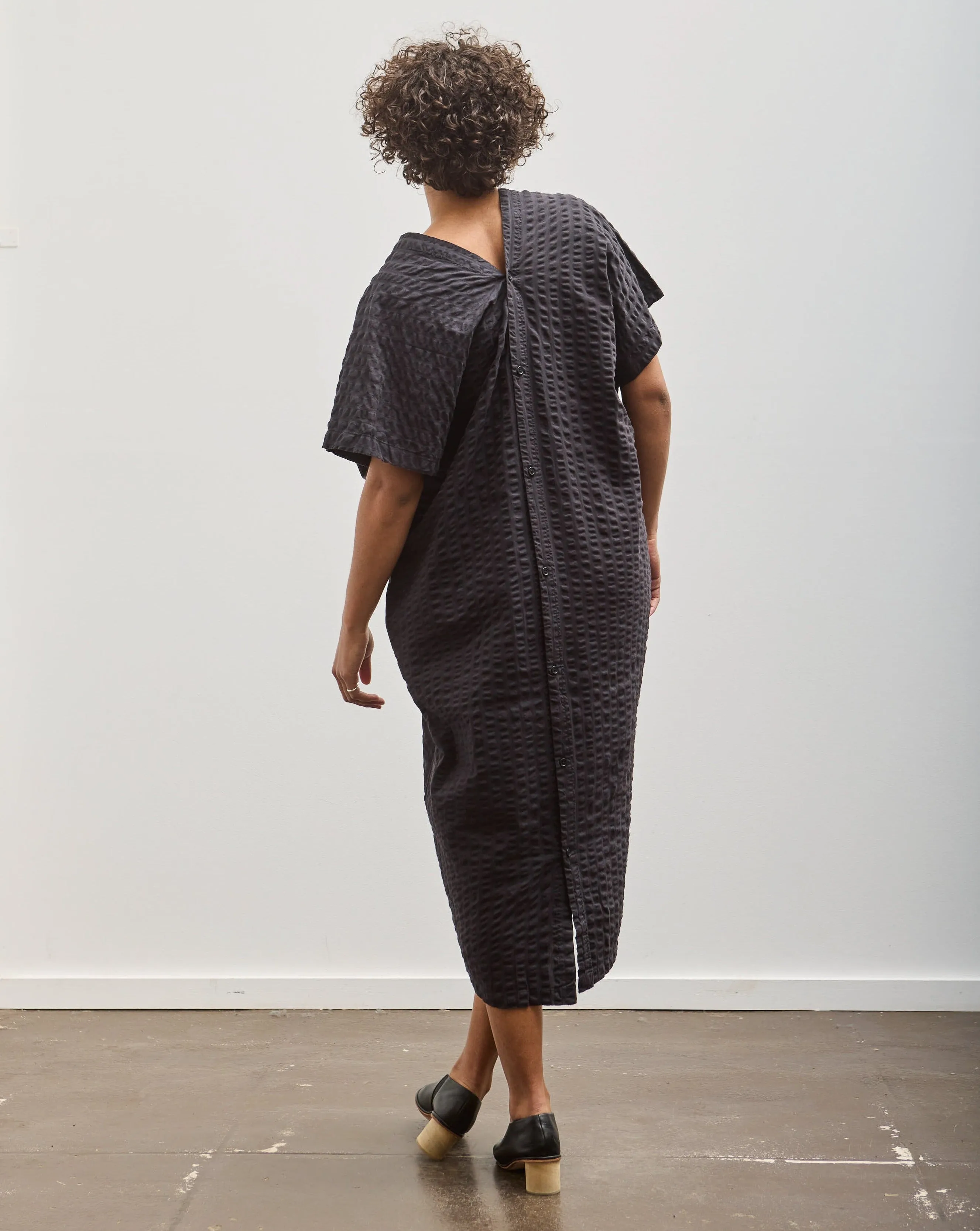 Black Crane Origami Dress, Ink Black