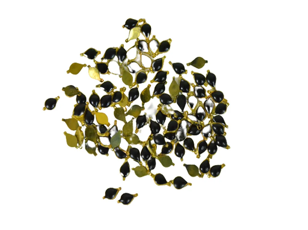 Black Drop Kundan Stones