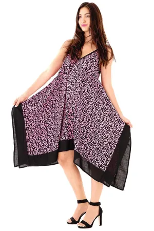 Brooke Handkerchief Summer Dress Vines Print