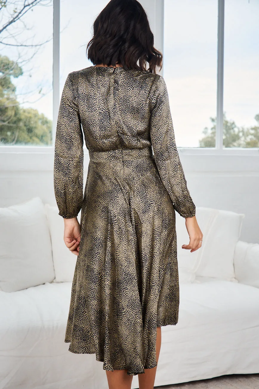 Bryleigh Dress - Olive Print
