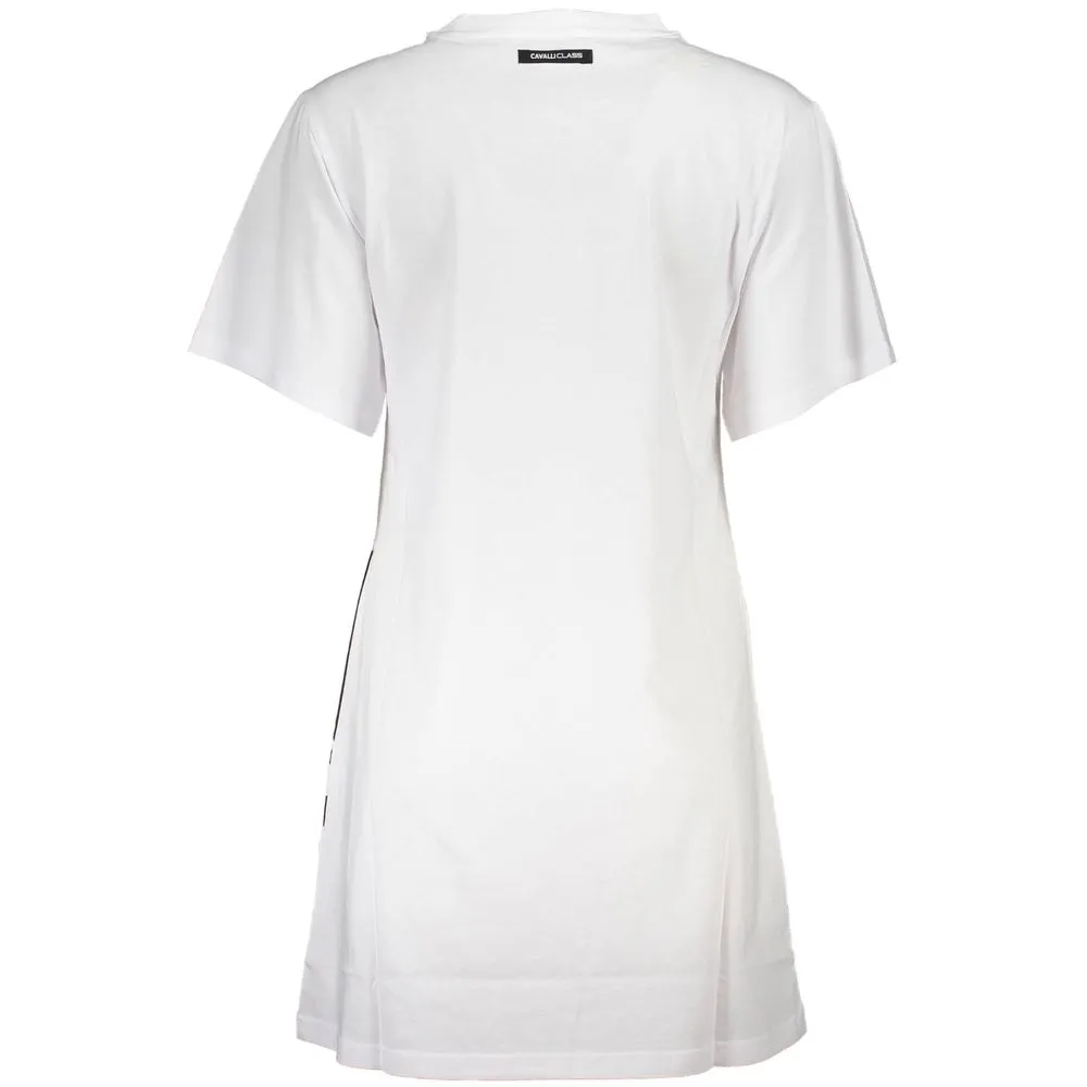 Cavalli Class White Cotton Women Dress