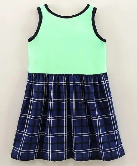 Checkered Printed with Bow Dress
