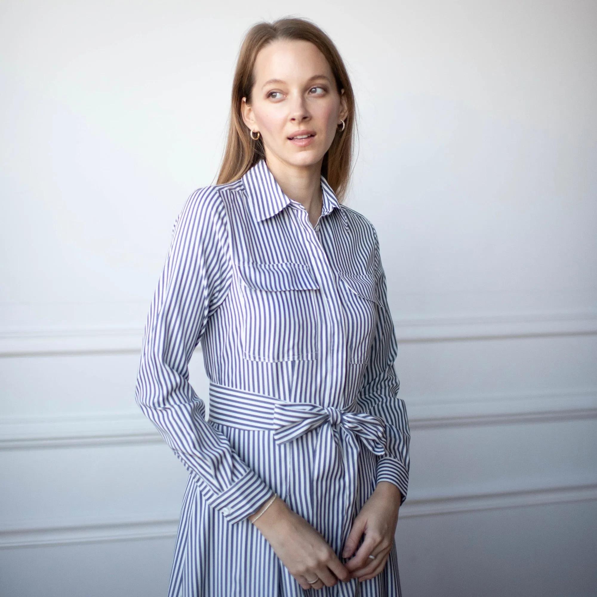 Chérie Pinstripe Dress [Final Sale]