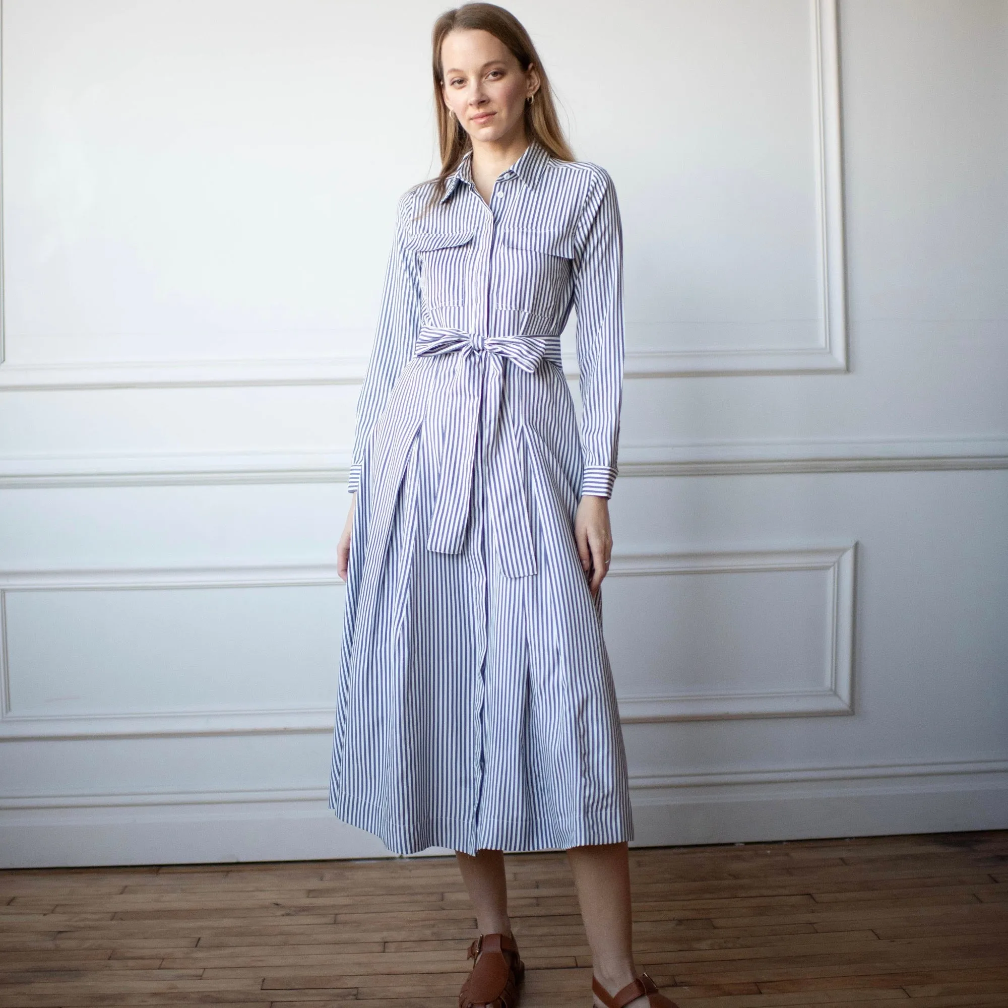 Chérie Pinstripe Dress [Final Sale]