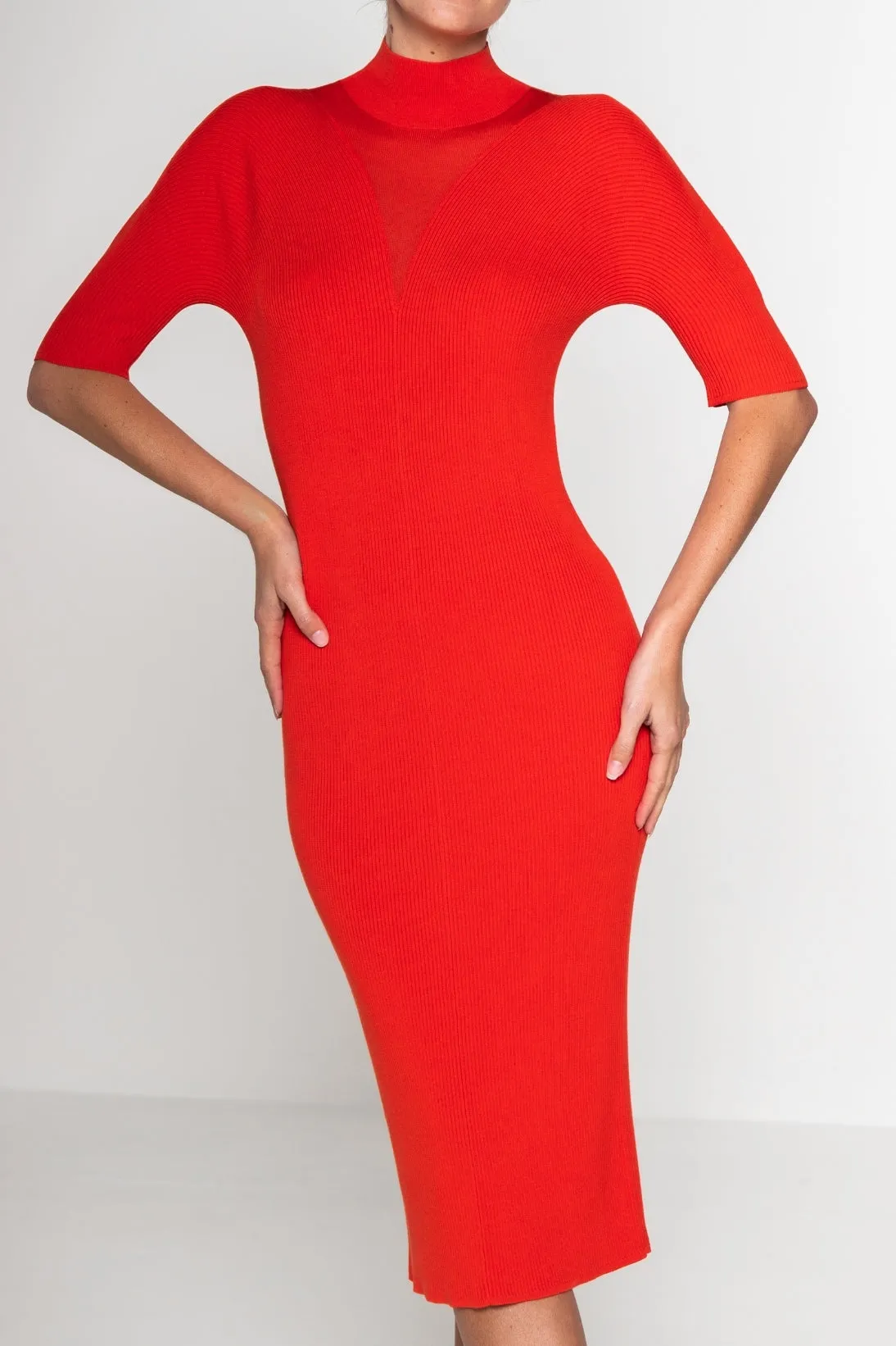 CIRCLE RIB DRESS