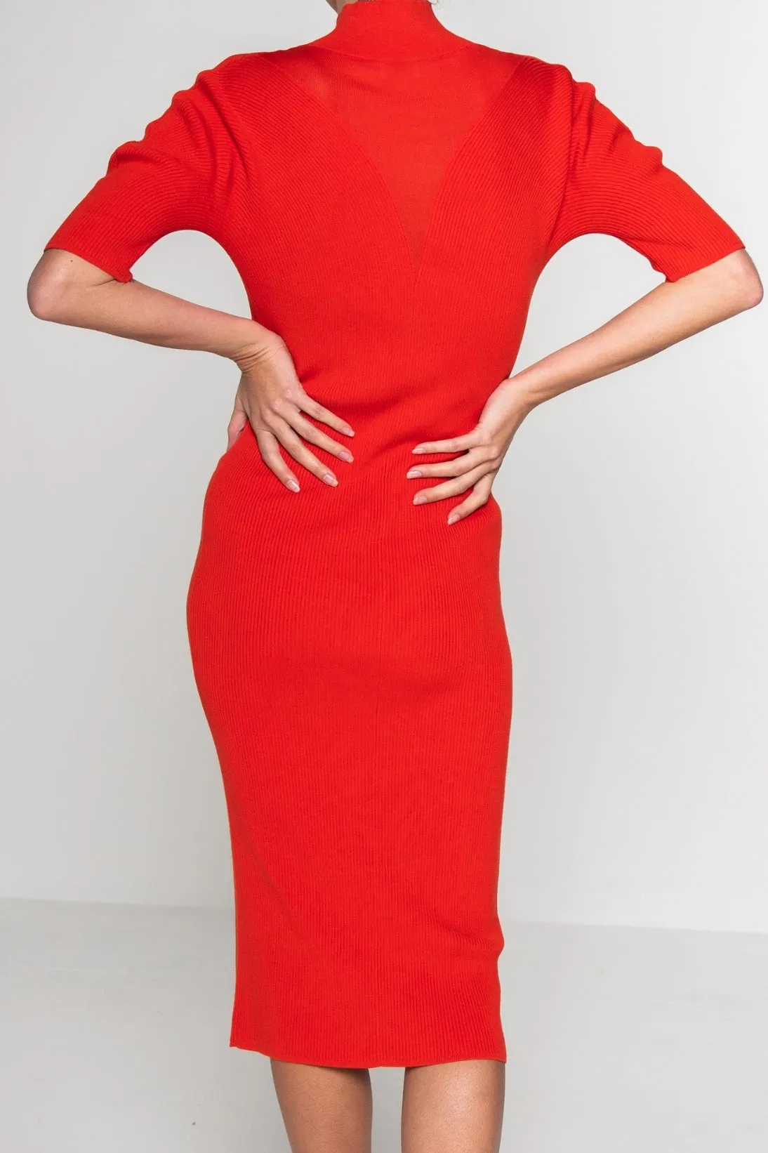 CIRCLE RIB DRESS