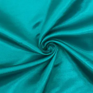 Crystal Teal Solid Poly Antique Satin Woven Fabric