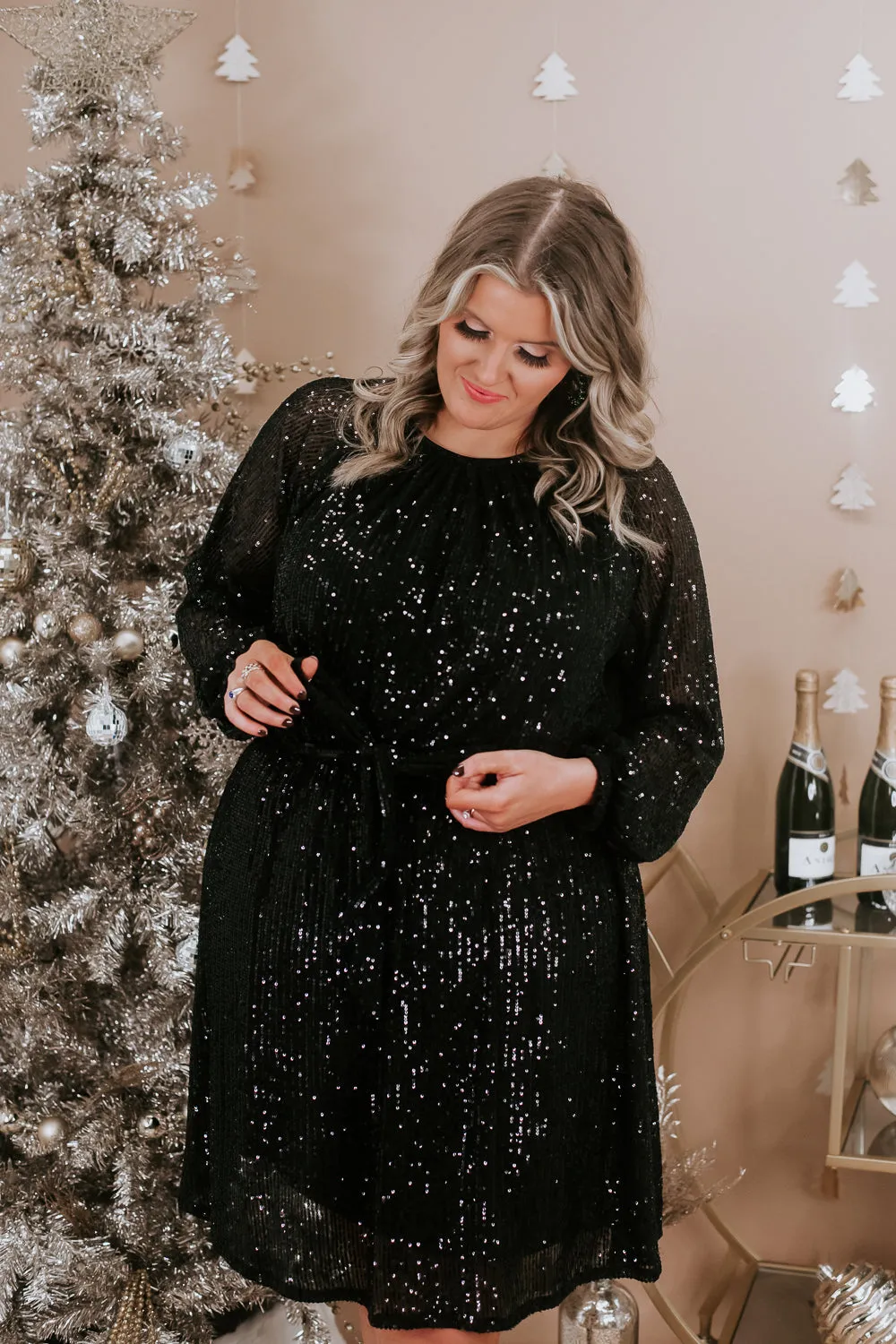 Dazzling Diva Mini Dress, Black