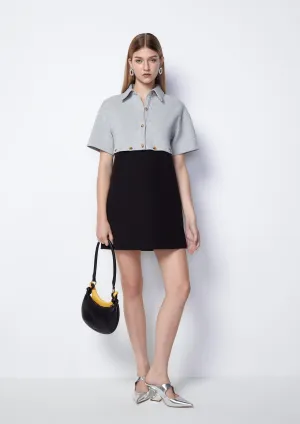Ephemeral Echoes Button Mini Dress