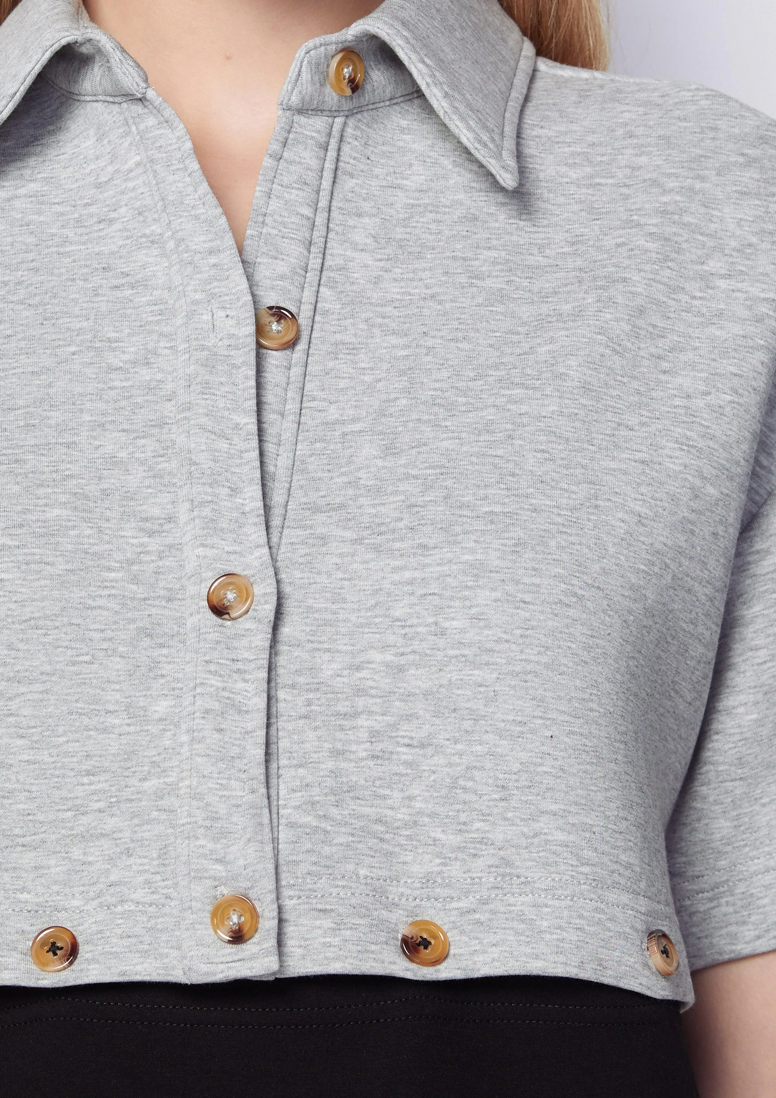 Ephemeral Echoes Button Mini Dress