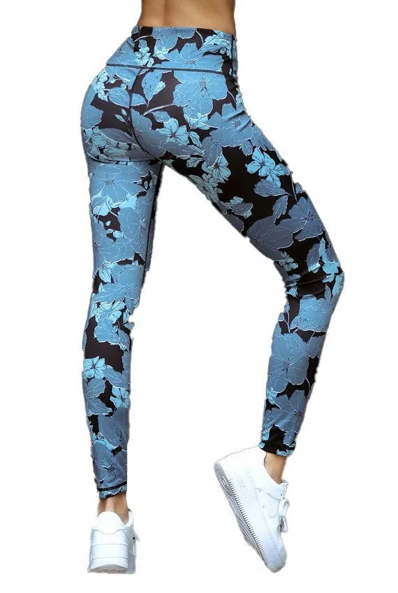 Floral Leggings Tri-Blend Material