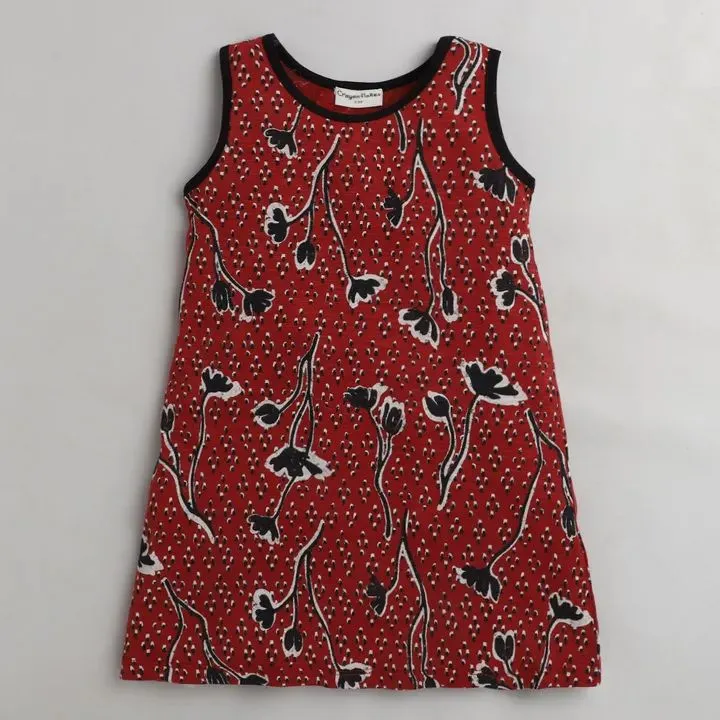 Floral Printed Dress - Red