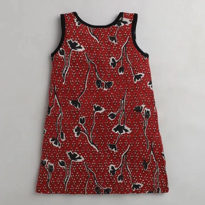 Floral Printed Dress - Red