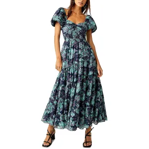 Free People Womens Smocked Tiered Maxi Dress