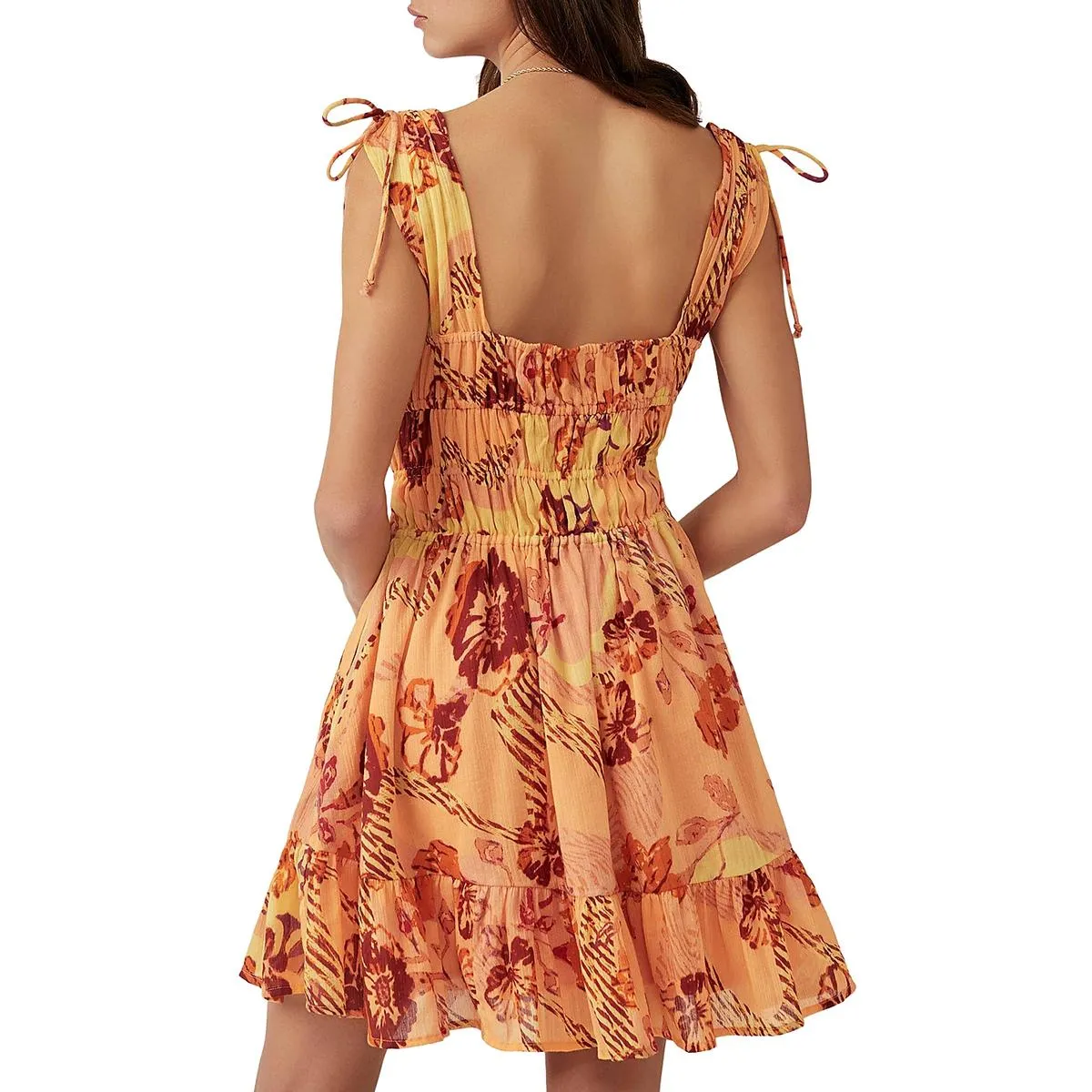 Free People Womens Vernon Smocked Mini Sundress