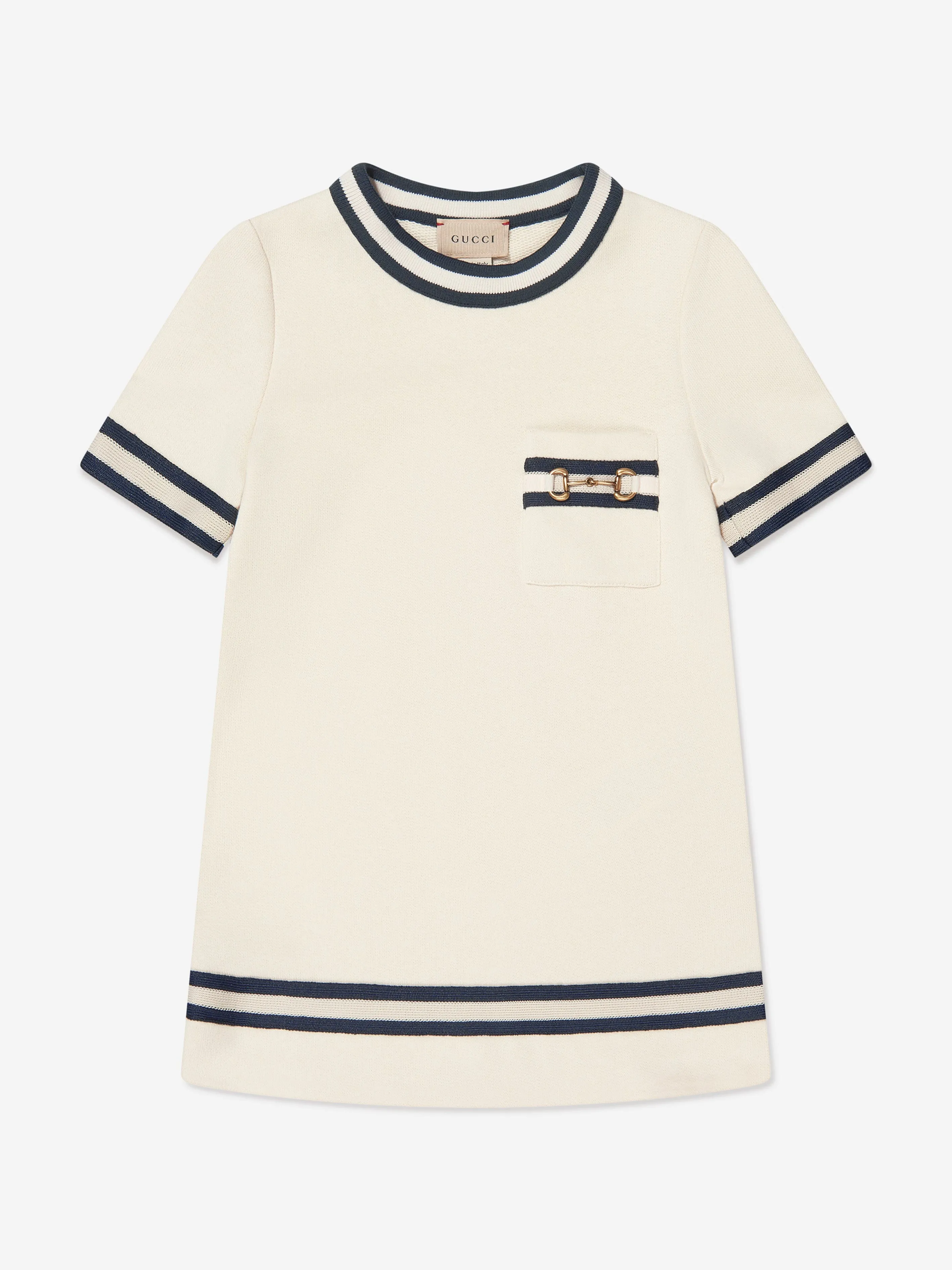 Gucci Girls Pocket Dress in Ivory