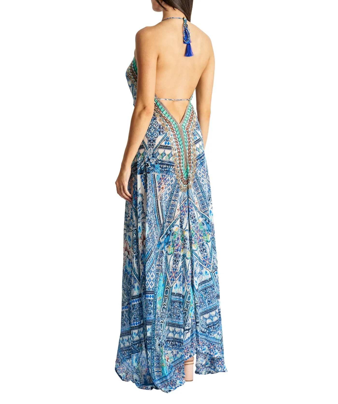 Hempsted Maxi Halter High Low Dress