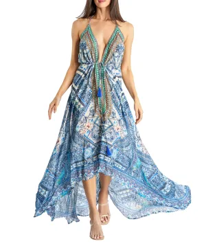 Hempsted Maxi Halter High Low Dress