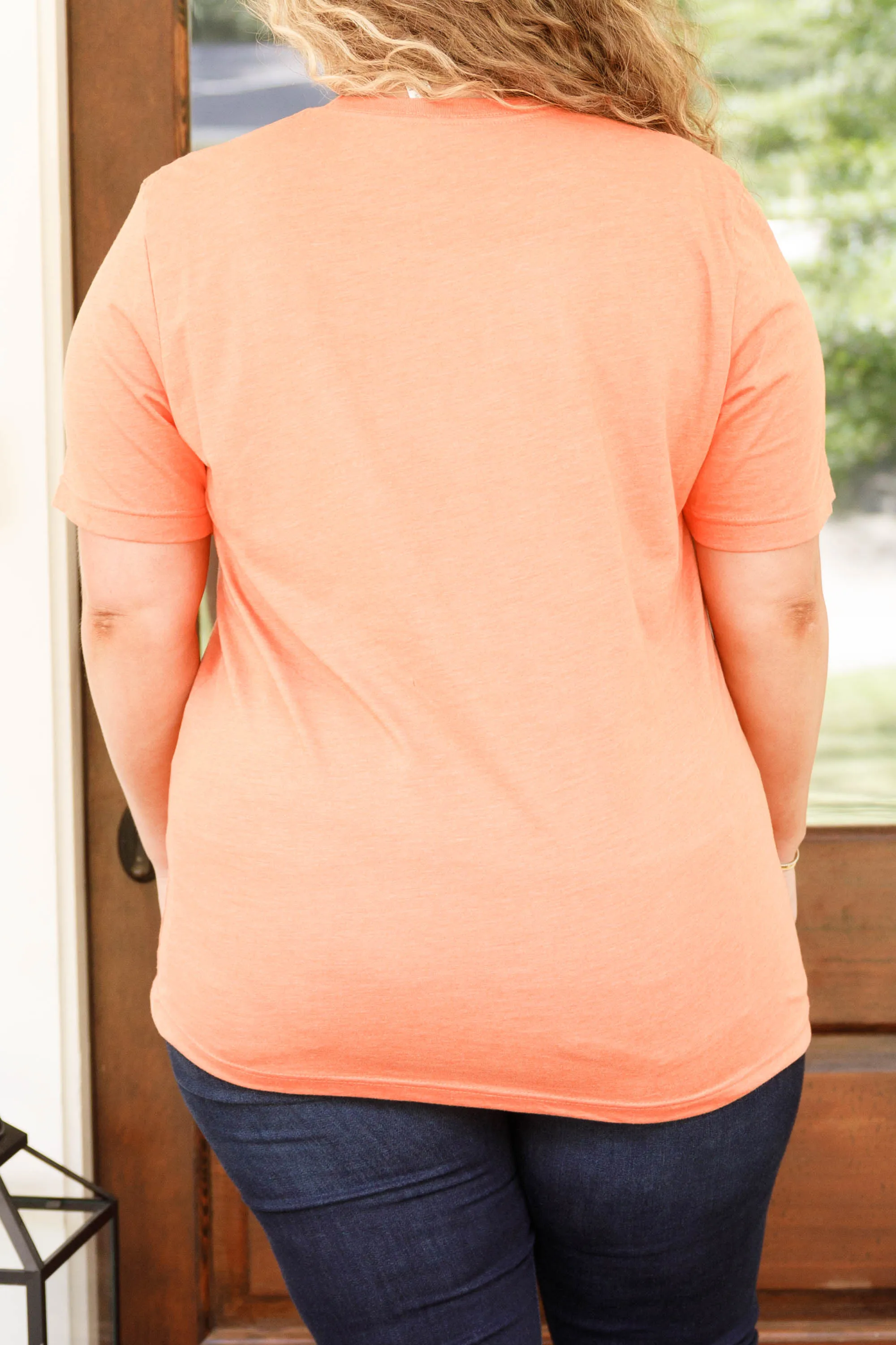Hey Boo Tee, Heather Orange