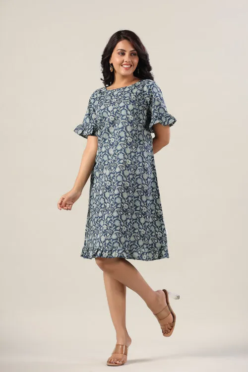 Indigo Jaal Dress