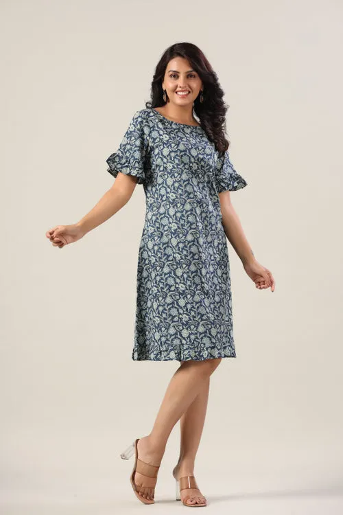 Indigo Jaal Dress