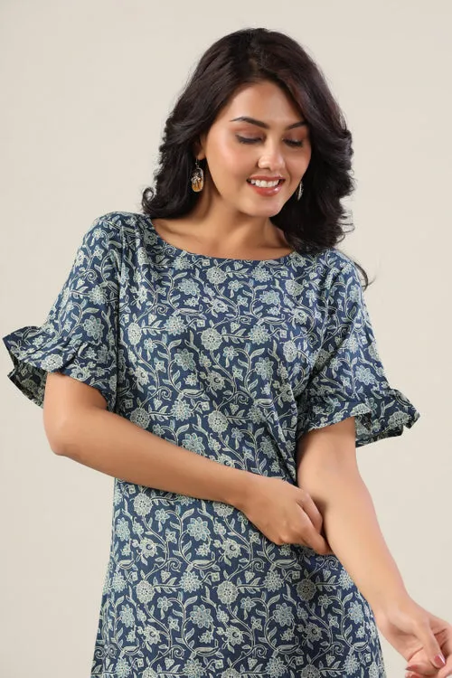 Indigo Jaal Dress