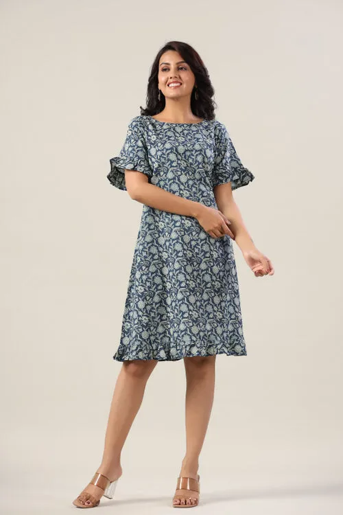 Indigo Jaal Dress