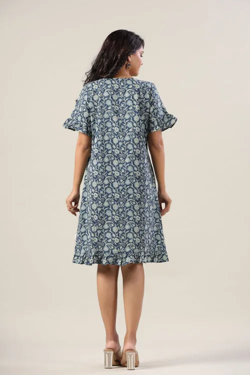 Indigo Jaal Dress