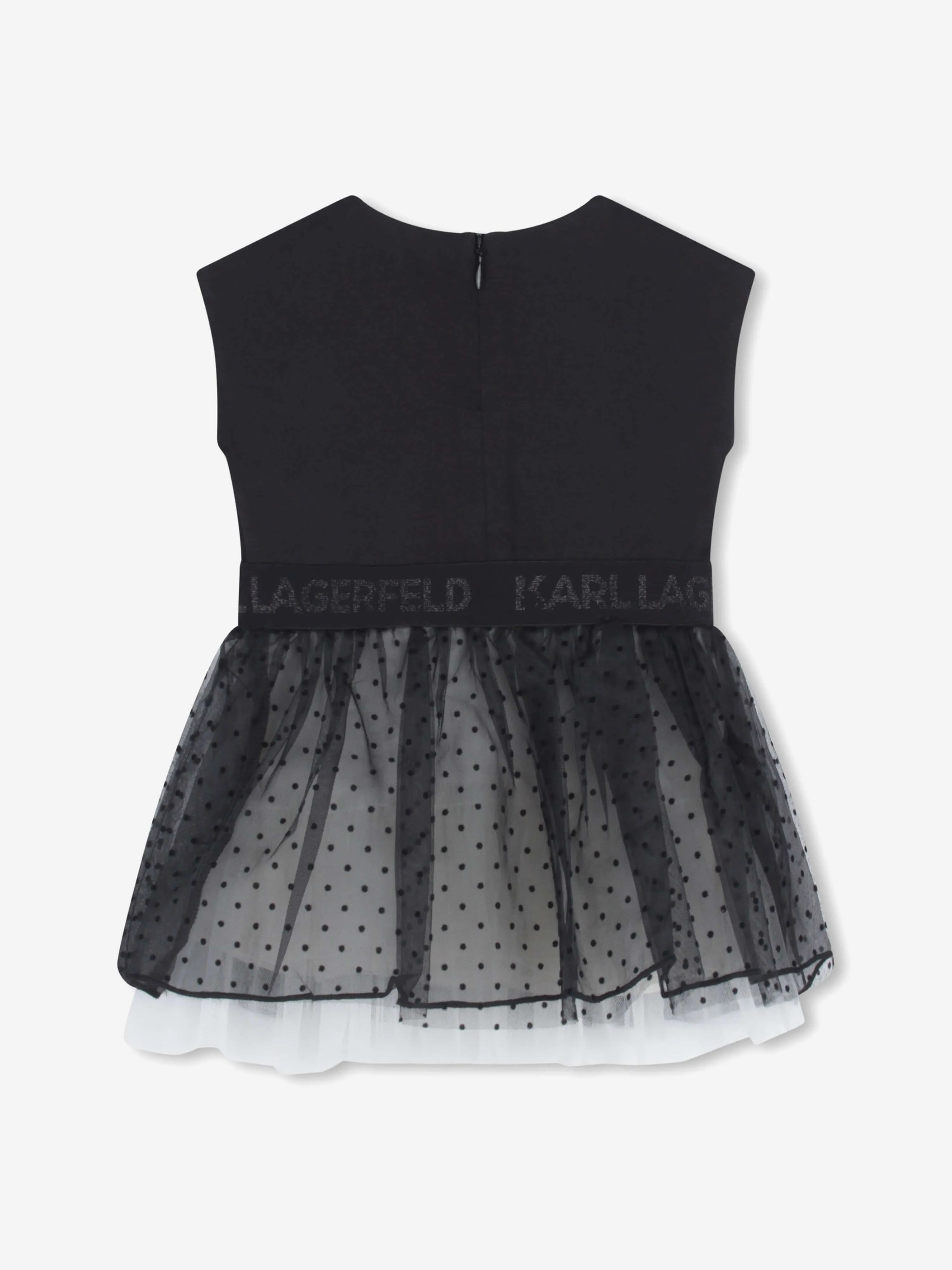 Karl Lagerfeld Baby Girls Choupette Occasion Dress in Black