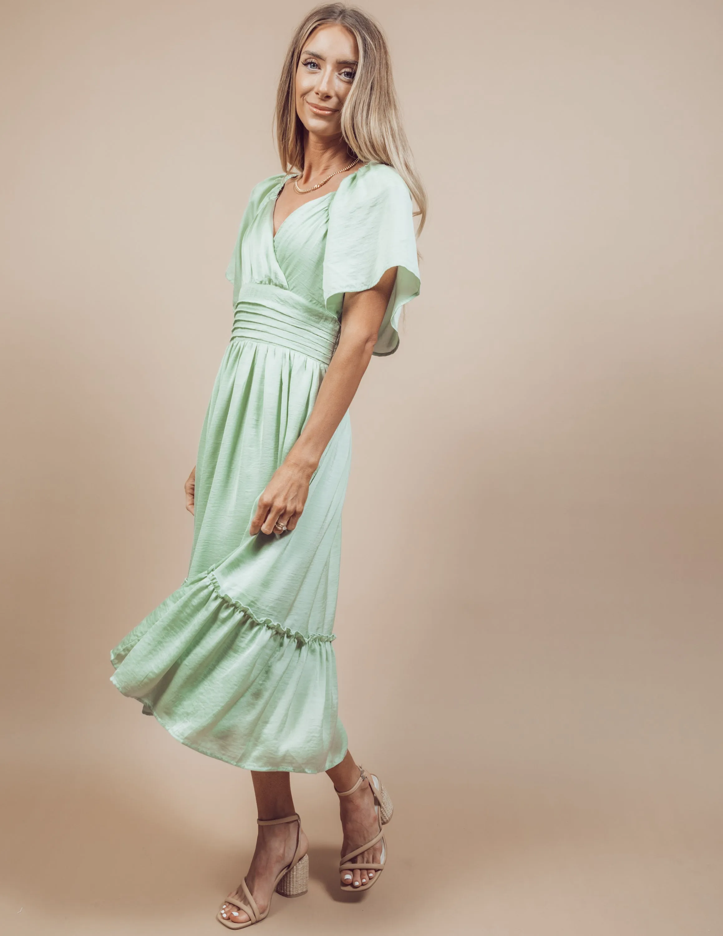 Lepa Satin Midi Dress