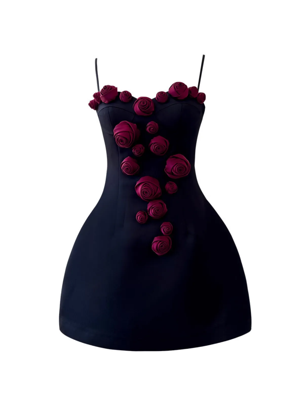 Leshaw Spaghetti Flower Mini Dress