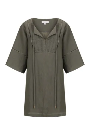 Mila Smock Dress- Forest