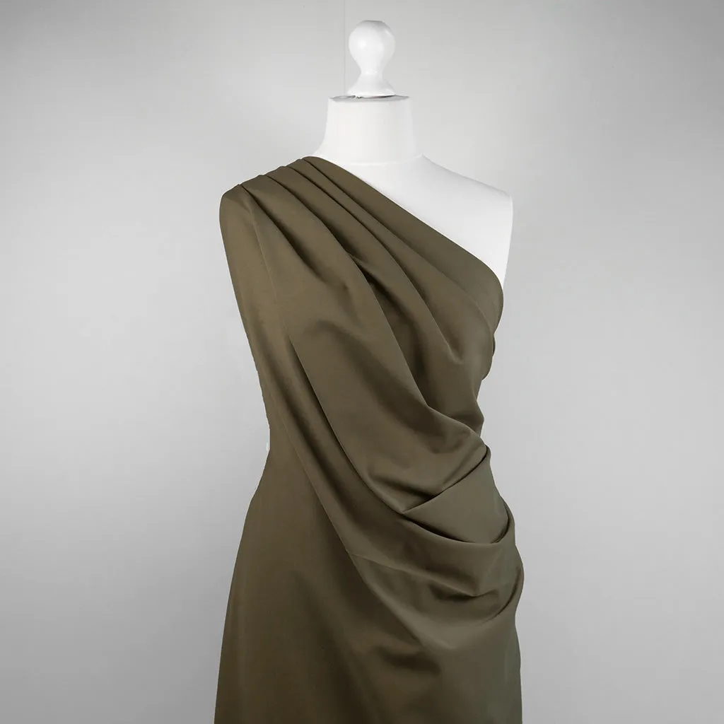 Milan - Camouflage Green, Viscose Rich Ponte de Roma Fabric Sample