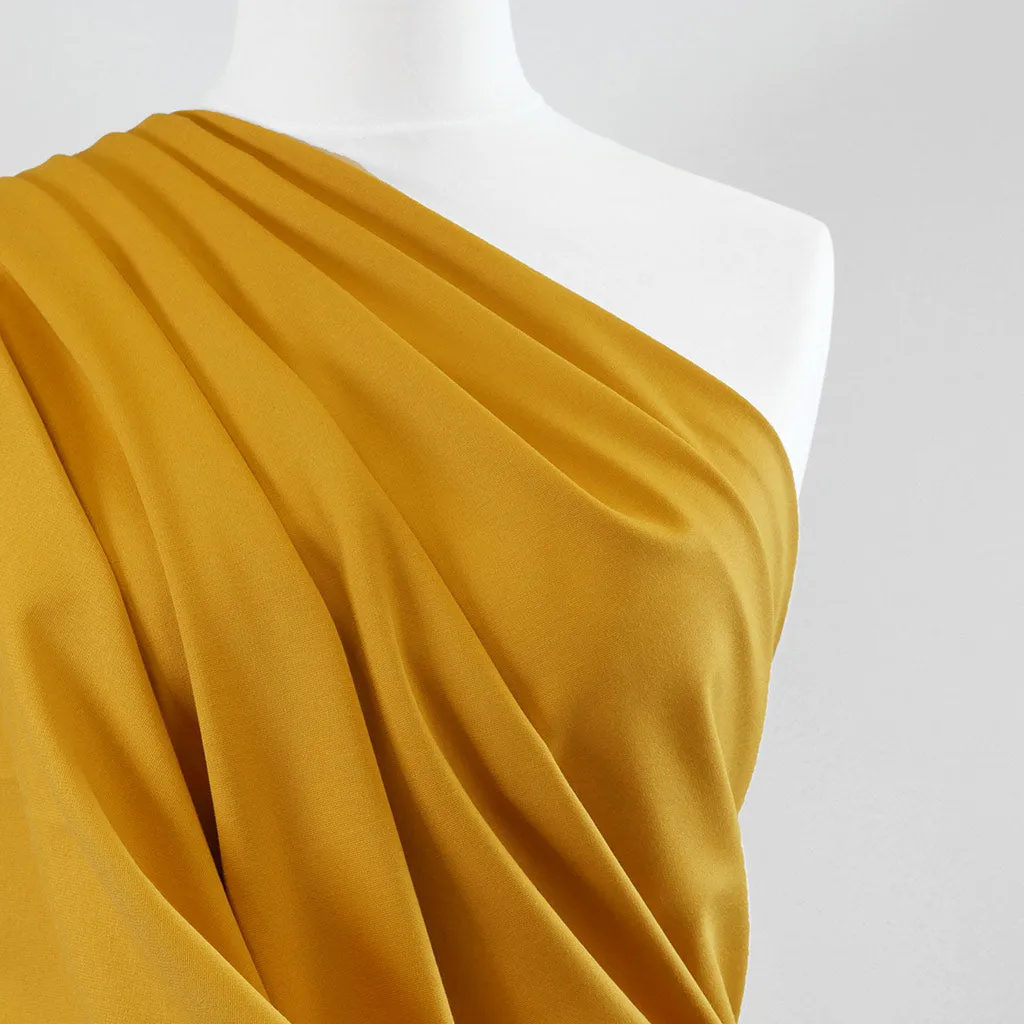Milan - Saffron Yellow, Viscose Rich Ponte de Roma Fabric Sample