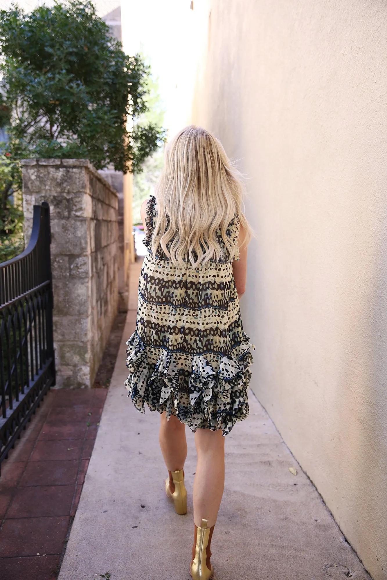 Miri Printed Silk Dress