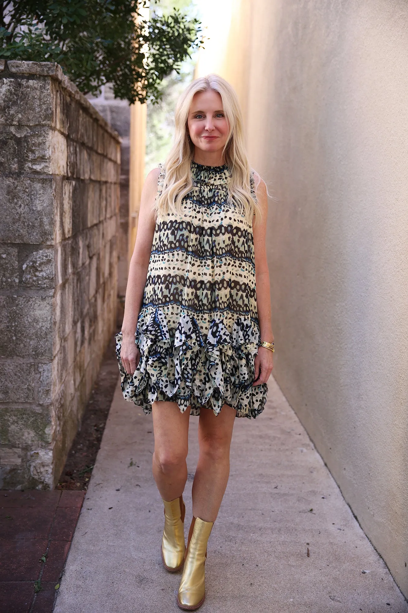 Miri Printed Silk Dress