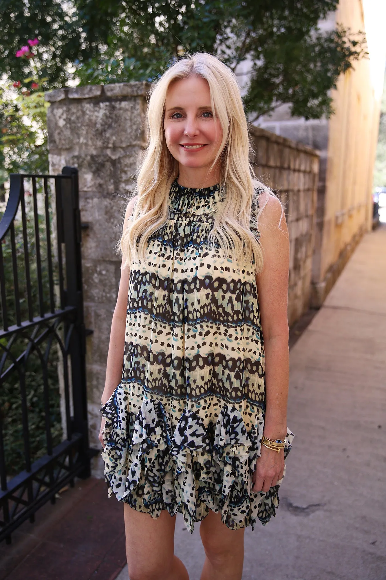Miri Printed Silk Dress