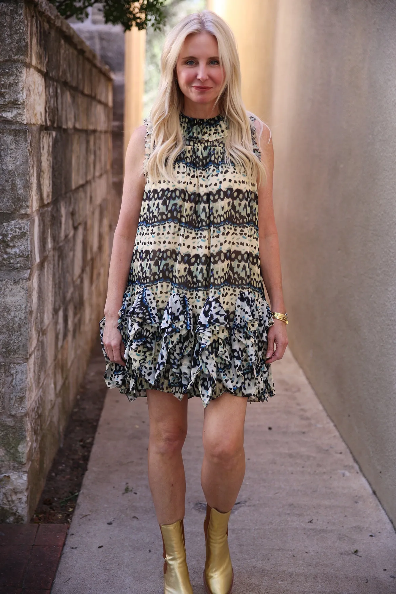 Miri Printed Silk Dress